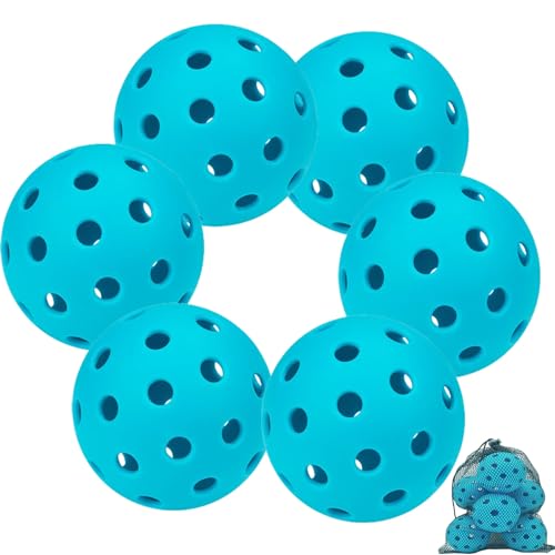 kisportee Outdoor Pickleball Balls - 6 Pack