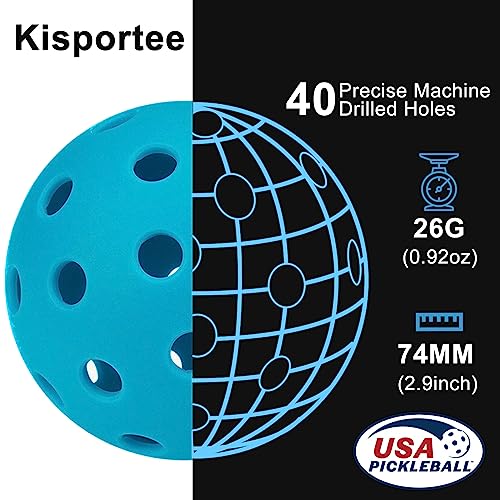 kisportee Outdoor Pickleball Balls - 6 Pack