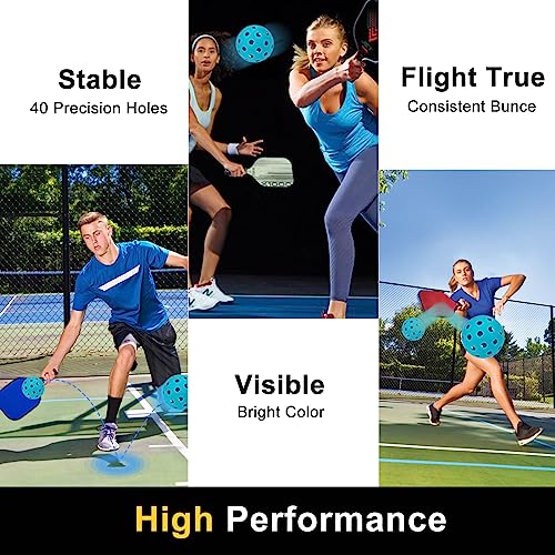 kisportee Outdoor Pickleball Balls - 6 Pack