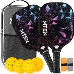 USAPA-approved Paddle Set: Fiberglass Surface, 2 Rackets