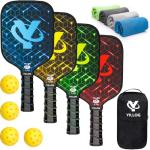 YILLOG 4-Paddle Pickleball Set with Accessories