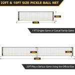 Portable Pickleball Net, Regulation Size 22 FT