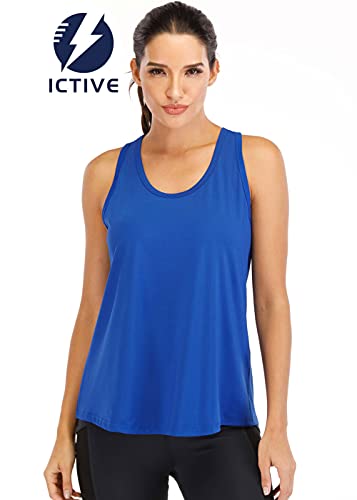Women's Loose Fit Racerback Pickleball Tank Top - Royal Blue, Medium