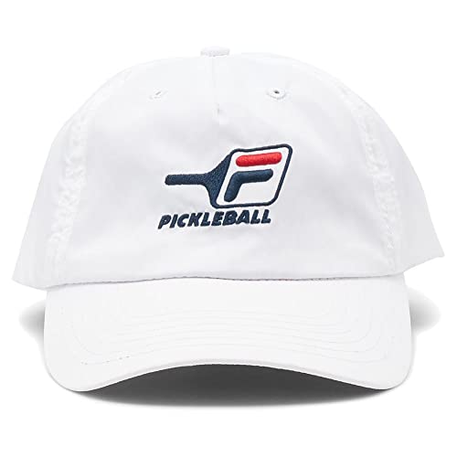 White/Red Fila Pickleball Cap