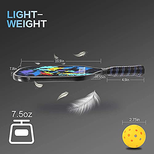 Graphit Pickleball Paddles Set: 4/2 Rackets, Carry Bag