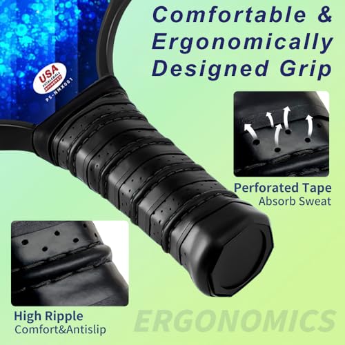 USAPA Approved Lightweight Pickleball Paddle Set with Accessories