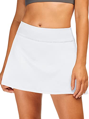 High Waisted Women's Pickleball Skorts - White