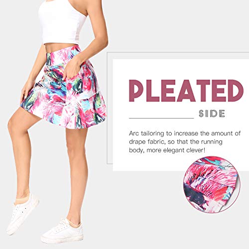 WOWENY Women's Pink Pickleball Skort with Pockets