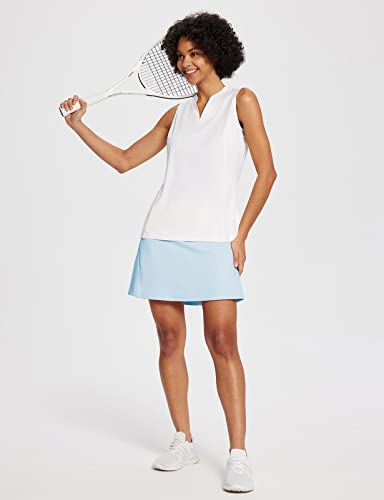 Blue High Waisted Skorts with 3 Pockets for Pickleball