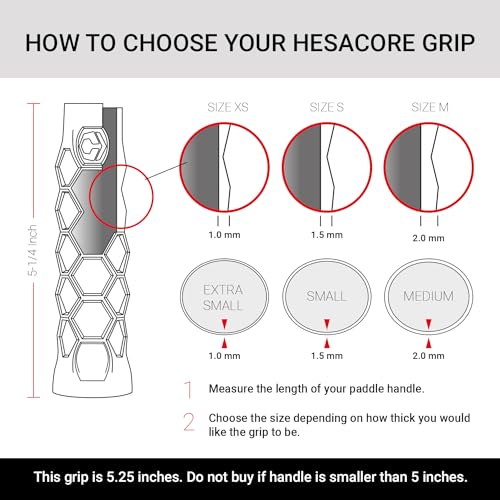 Hesacore Pickleball Paddle Tour Grip - Enhanced Grip, Comfortable & Supportive