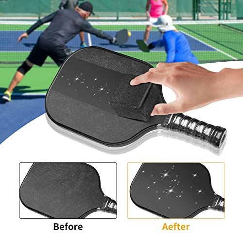 Pickleball Paddle Eraser,Kukushoo Carbon Fiber Pickle Ball Paddle Cleaner Eraser,Easy Rubber Cleaner Bar to Remove Ball Residue Dirt Debris Threads Minor Scuff Marks Scratches