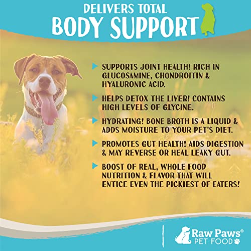 6-oz Raw Paws Beef Bone Broth: Nutritious Dog Food Topper