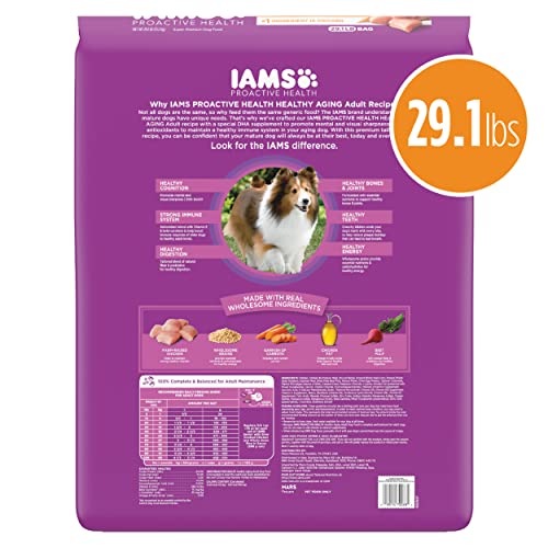 IAMS Healthy Aging Adult Dog Food, Real Chicken, 29.1 lb