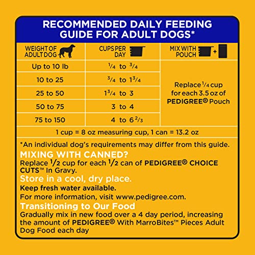 Pedigree MarroBites Adult Dry Dog Food, 36 lb