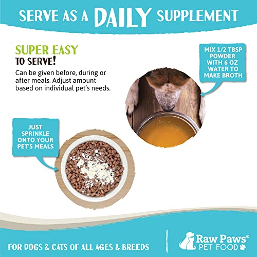 6-oz Raw Paws Beef Bone Broth: Nutritious Dog Food Topper