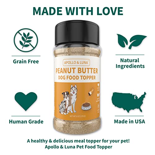 Peanut Butter Dog Food Topper: Calcium-Rich & Grain Free