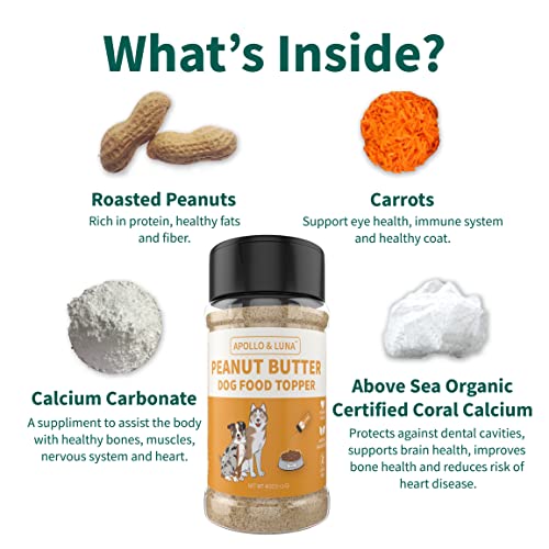Peanut Butter Dog Food Topper: Calcium-Rich & Grain Free