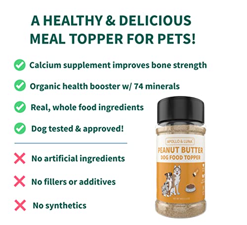Peanut Butter Dog Food Topper: Calcium-Rich & Grain Free