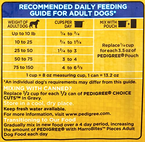 Pedigree MarroBites Adult Dry Dog Food, 36 lb