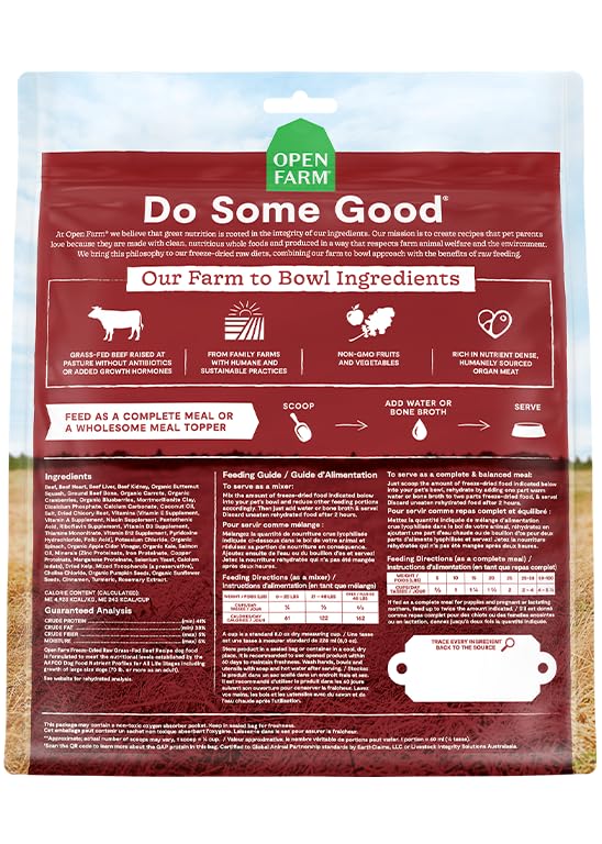 Open Farm Freeze Dried Raw Dog Food - Beef 3.5oz