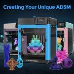 FLASHFORGE Adventurer 5M 3D Printer,600mm/s Max High-Speed FDM 3D Printers with Fully Auto Leveling, 280°C Direct Extruder with Quick Detachable Nozzle, Effective Cooling, Core XY Structure