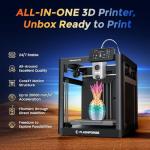 FLASHFORGE 3D Printer AD5M, 1-Click Full-Auto Calibration 600mm/s Fast Printing, CoreXY High-Speed Precision with Every Layer, 3S Quick-Swap Nozzle, Customizable Enclosure, Build Volume 220*220*220mm