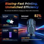 FLASHFORGE 3D Printer AD5M, 1-Click Full-Auto Calibration 600mm/s Fast Printing, CoreXY High-Speed Precision with Every Layer, 3S Quick-Swap Nozzle, Customizable Enclosure, Build Volume 220*220*220mm