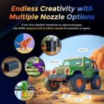 FLASHFORGE 3D Printer AD5M, 1-Click Full-Auto Calibration 600mm/s Fast Printing, CoreXY High-Speed Precision with Every Layer, 3S Quick-Swap Nozzle, Customizable Enclosure, Build Volume 220*220*220mm