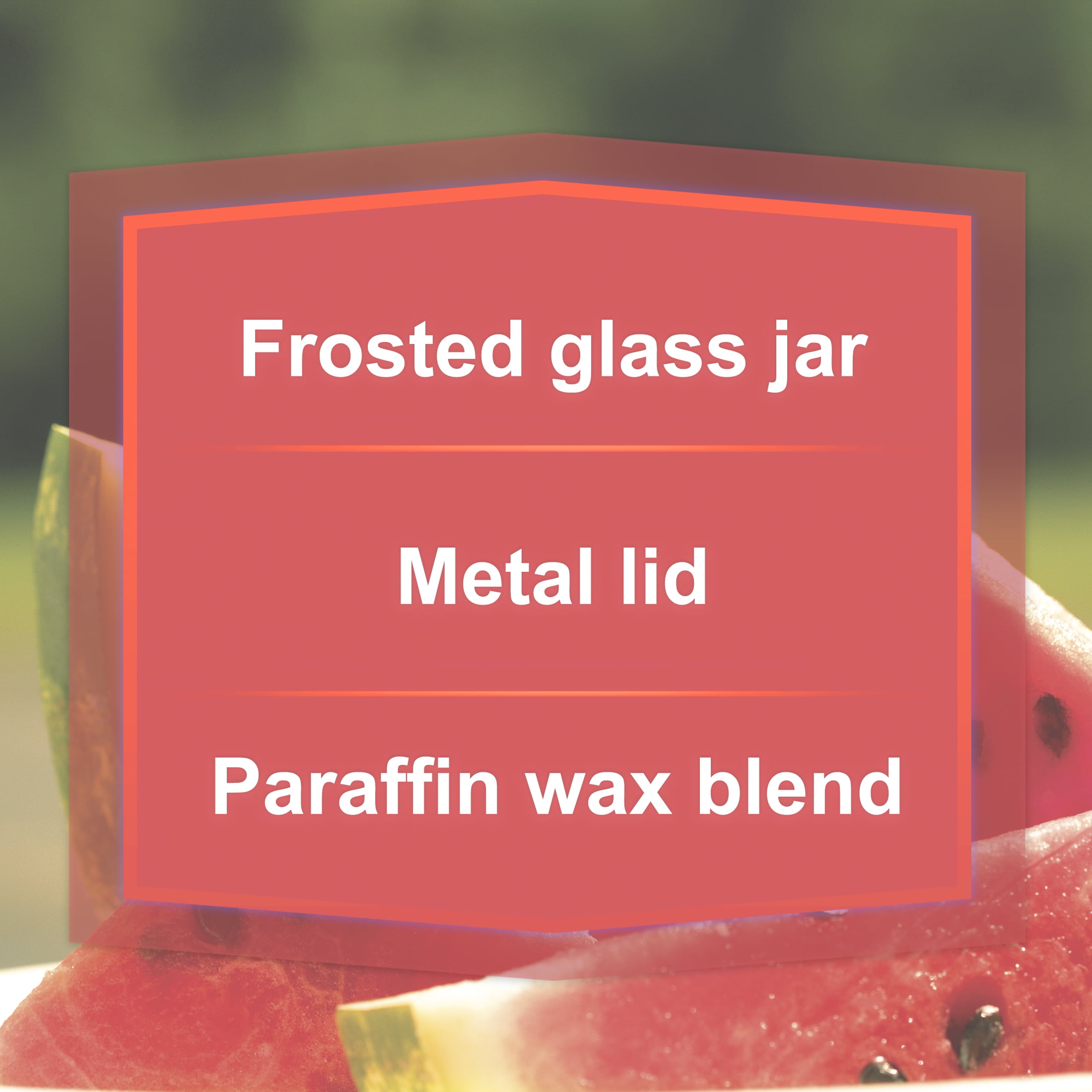 Juicy Watermelon Scented Candle in Frosted Jars