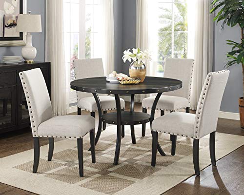 Biony Tan Fabric Dining Chairs (Set of 2)