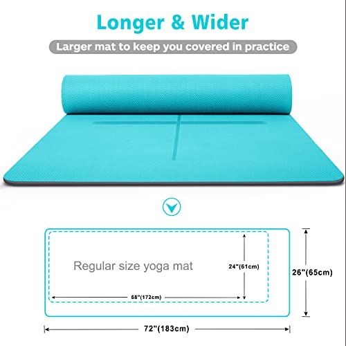 Eco-Friendly Non Slip Yoga Mat with Body Alignment
