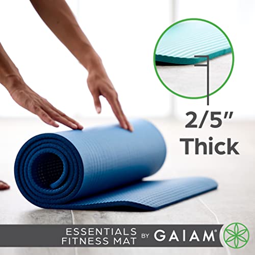 Gaiam Thick Yoga Mat with Easy-Cinch