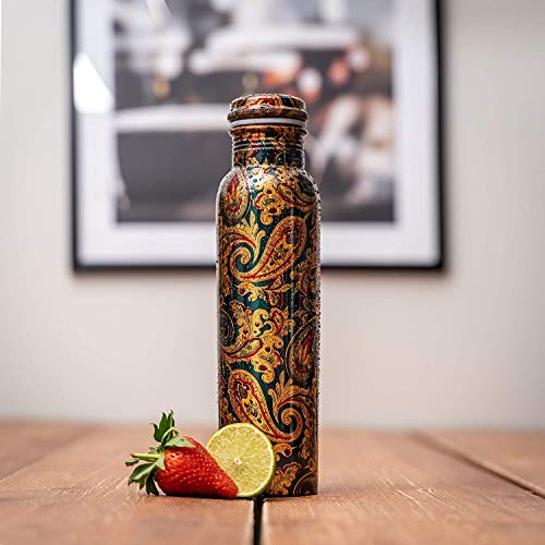 Premium Copper Water Bottle for Yoga & Sports
