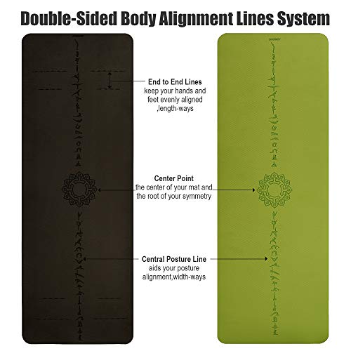 Eco-Friendly Non-Slip Yoga Mat with Alignment Lines
