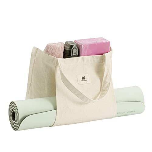 Canvas Yoga Tote with Mat Carrier Pocket