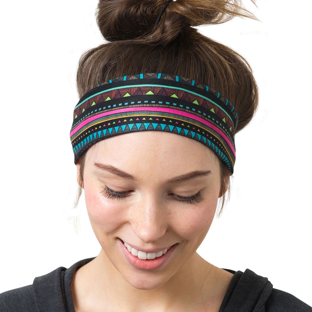 Tribal Black Yoga Headbands for Women/Men