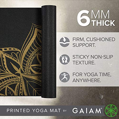 Bronze Yoga Mat - Extra Thick, Non-Slip Gaiam Print