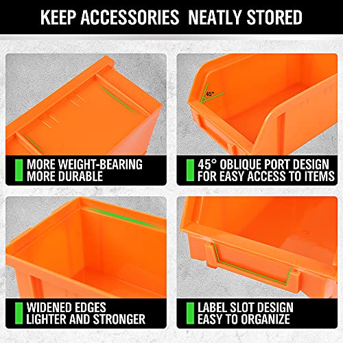 SWANLAKE 30PCS Wall Mounted Tool Storage Bins