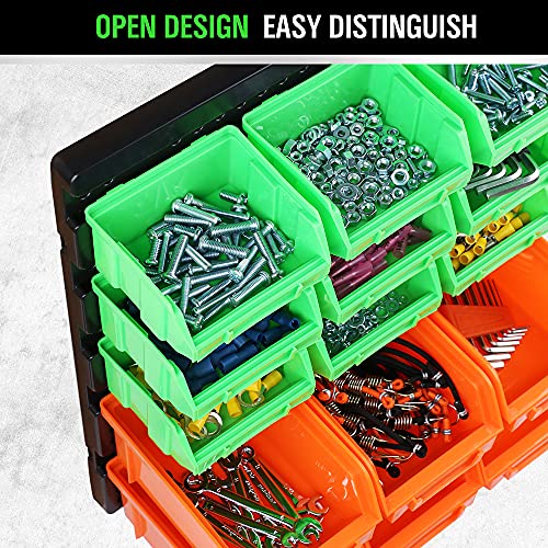 SWANLAKE 30PCS Wall Mounted Tool Storage Bins