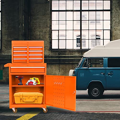 Rolling Tool Chest with 5 Lockable Drawers