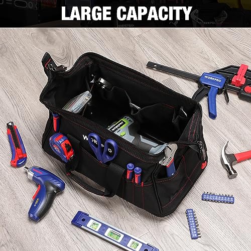 WORKPRO 16-Inch Wide Mouth Tool Storage Bag
