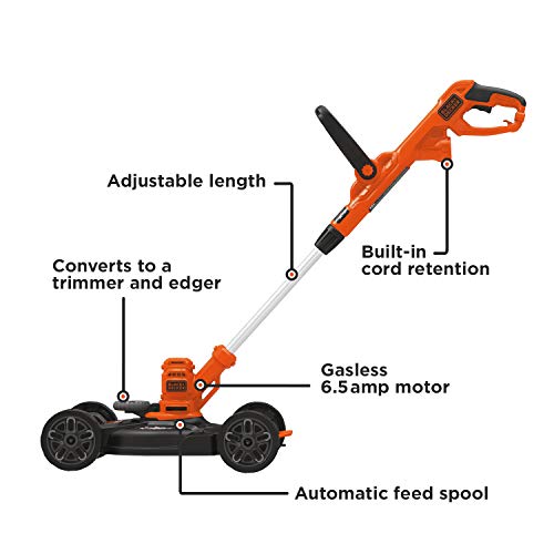 BLACK+DECKER 3-in-1 Lawn Mower, Trimmer & Edger