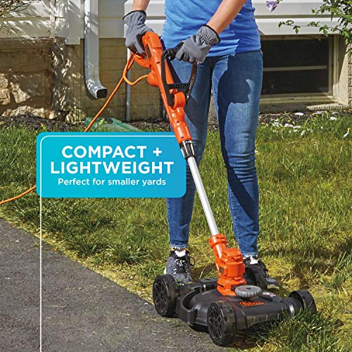 BLACK+DECKER 3-in-1 Lawn Mower, Trimmer & Edger