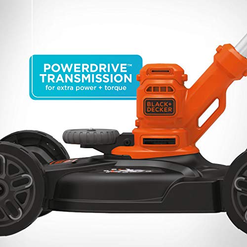 BLACK+DECKER 3-in-1 Lawn Mower, Trimmer & Edger