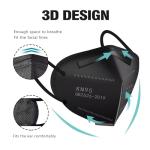 LEMENT 50pcs Black KN95 Face Masks 5 Layer
