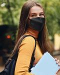 LEMENT 50pcs Black KN95 Face Masks 5 Layer