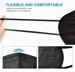 LEMENT 50pcs Black KN95 Face Masks 5 Layer