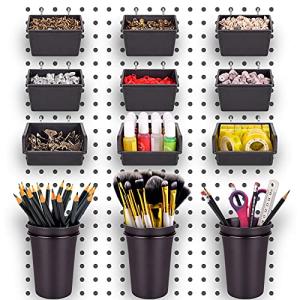 G.CORE 12 Pack Pegboard Bins and Hooks Set