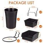G.CORE 12 Pack Pegboard Bins and Hooks Set