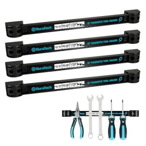 DURATECH 12" Magnetic Tool Holder Strip - 4 Pack